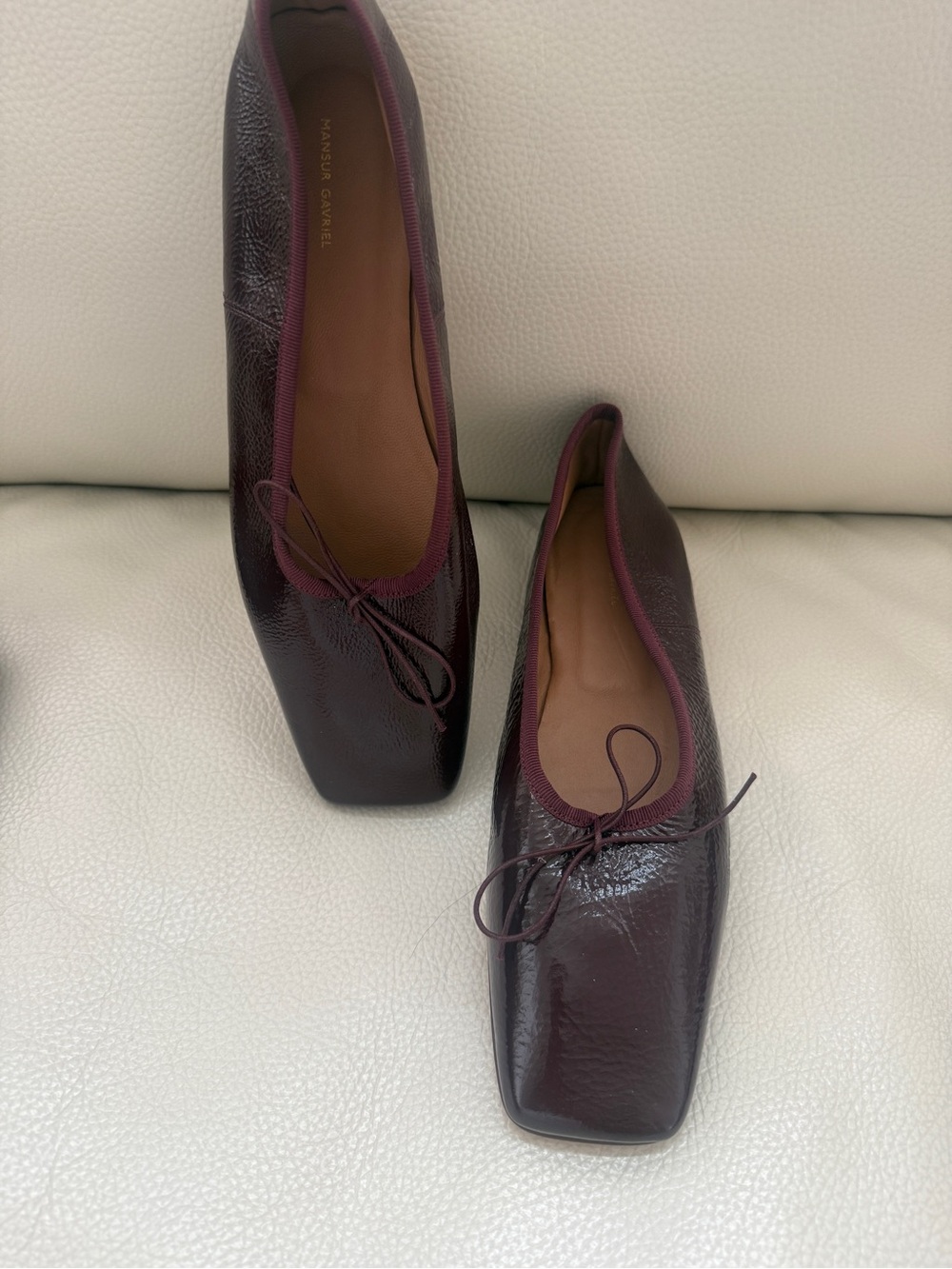 MANSUR GAVRIEL Square Toe Ballerina Flats - Oxblood sz 39 - Picture 3 of 8